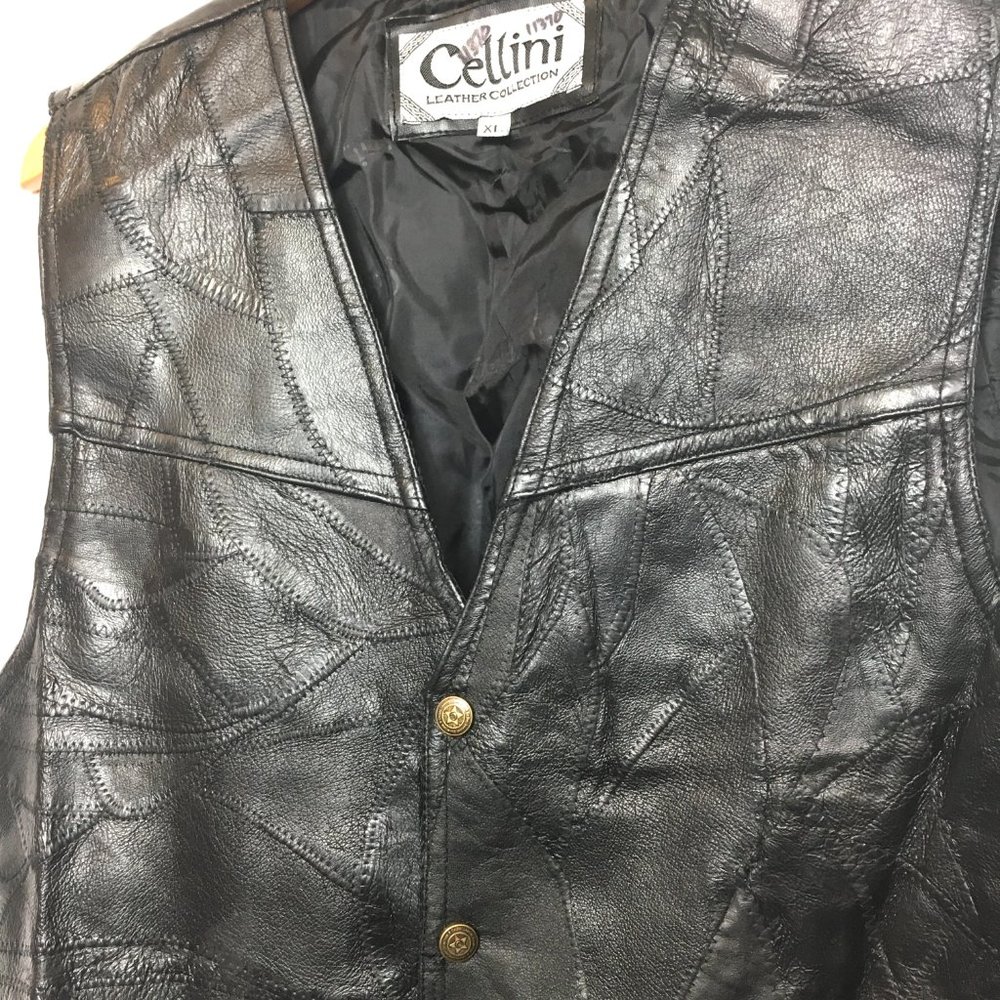 Cellini Collection Bikers Patchwork Leather Moto … - image 8